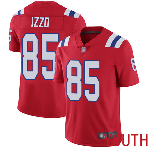 New England Patriots Football 85 Vapor Untouchable Limited Red Youth Ryan Izzo Alternate NFL Jersey